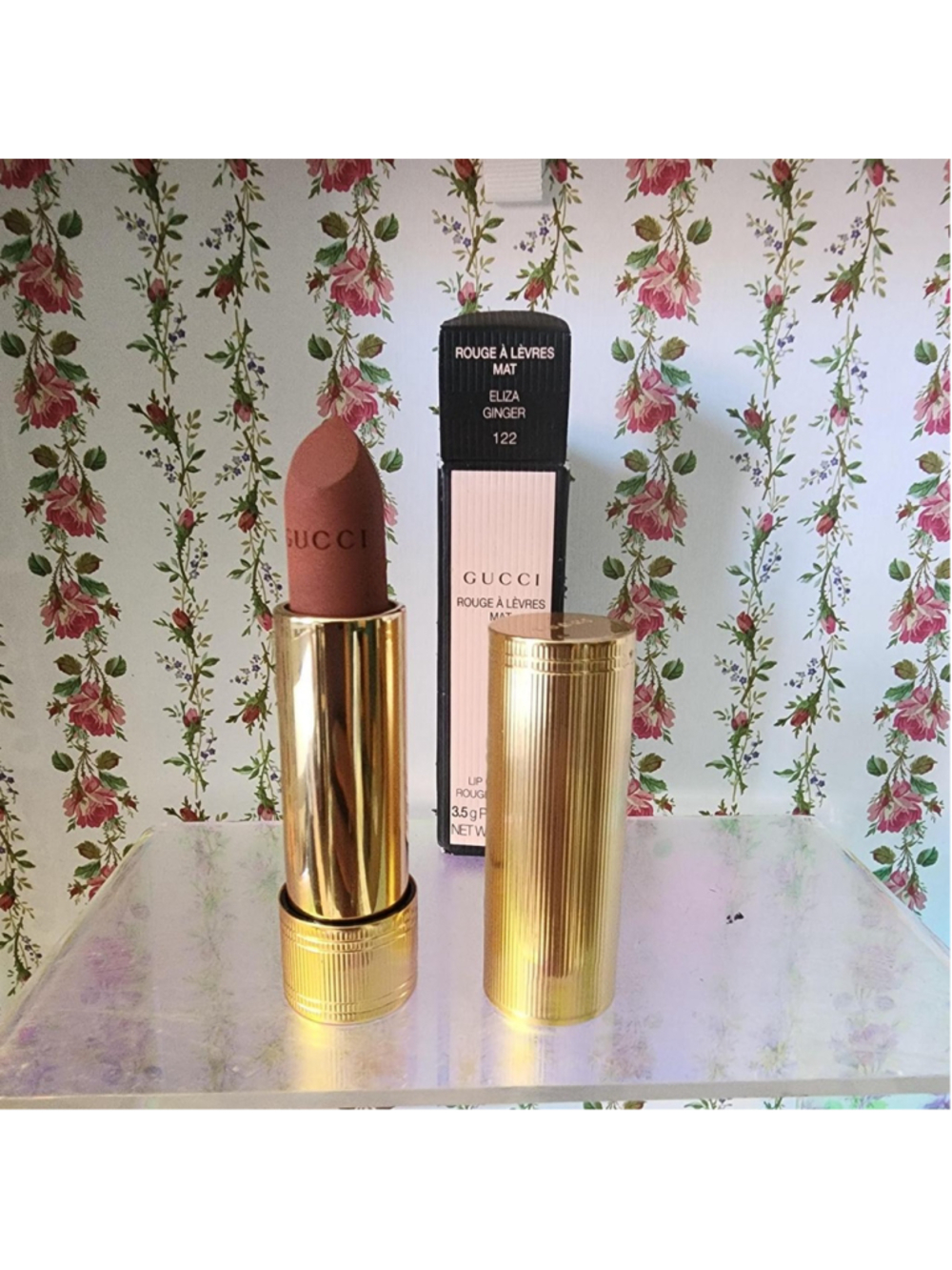 Gucci lipstick in Eliza Ginger #gucci #luxury